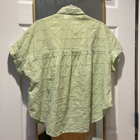 Madewell Hilltop Shirt Geo Texture Button
Down Green Sun Faded Mint Medium - Picture 7 of 8